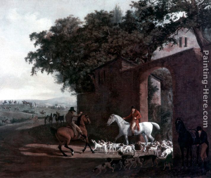 Departure to the Hunt painting - Jacques-Laurent Agasse Departure to the Hunt art painting